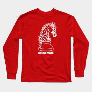 Checkmate - Horse Chess Piece (white) Long Sleeve T-Shirt